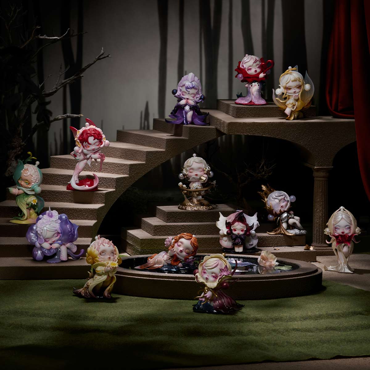 SKULLPANDA Petals in Four Acts Series Blind Box Figure | POP MART Super Anime Store
