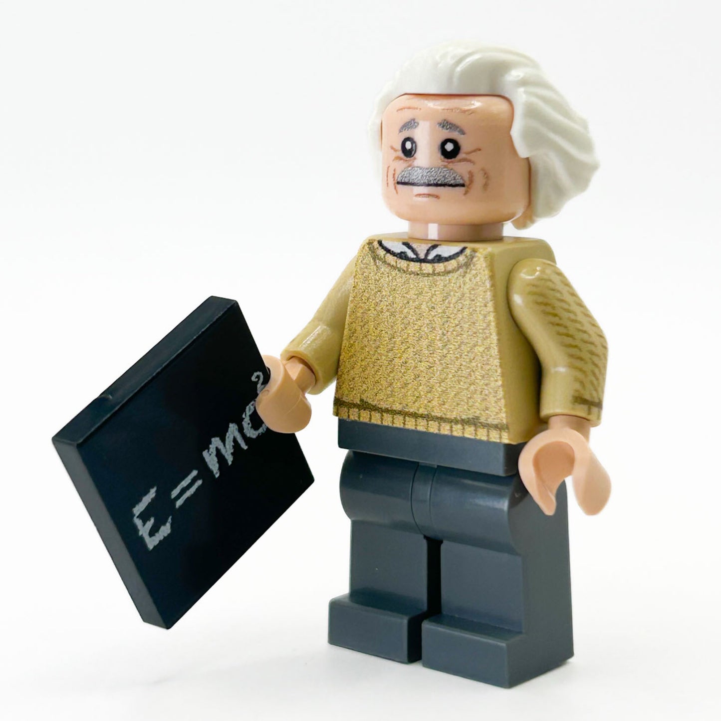 Albert Einstein Minifig made using LEGO parts - B3 Customs B3 Customs