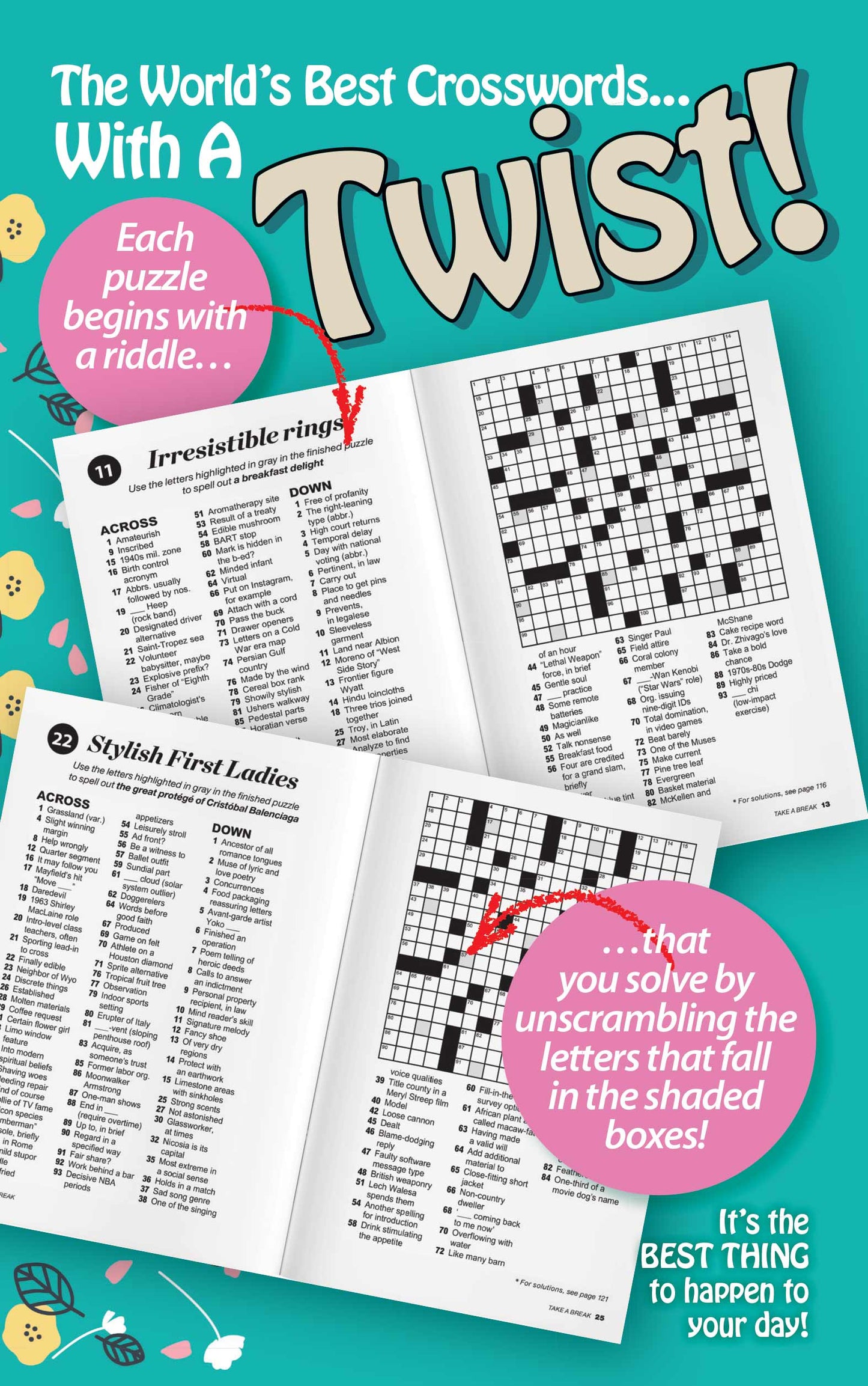World's Best Cross Word - Vol. 5 Issue 11: 99 Puzzles + Bonus Word Scrambles, New Twist, Solve Riddle By Unscrambling Letters In Shaded Box, Helpful Hints, All Ages, Unplug, Relax, Unwind & De-Stress! Magazine Shop US