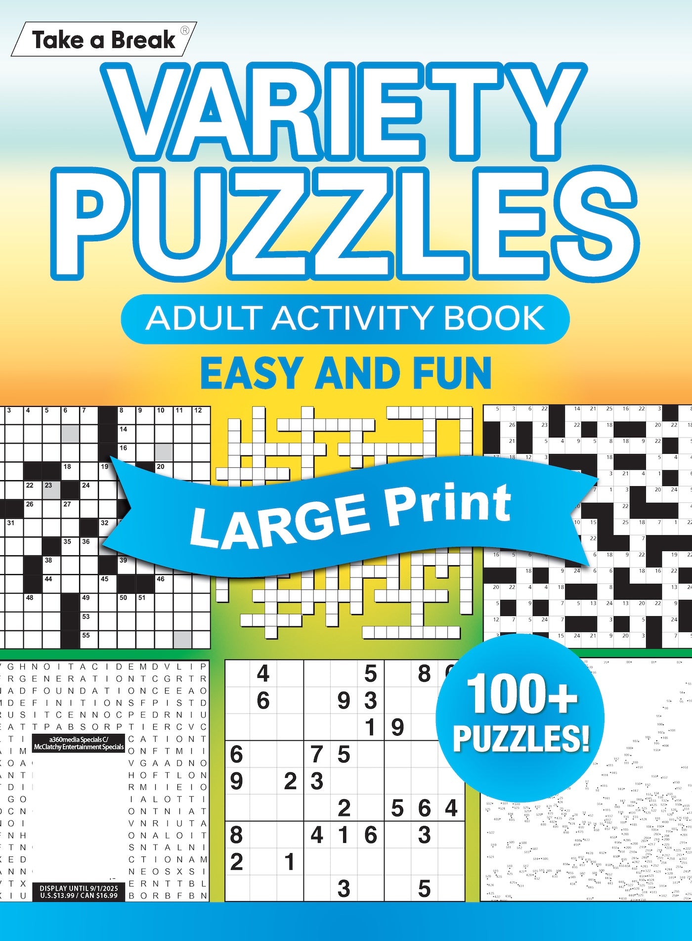 Variety Puzzles - 25.05.30: Adult Activity Book, Over 100 Puzzles, Easy & Fun, Large Print Puzzles, Full Sized Magazine, Word Searches, Crosswords, Sudoku, Connect The Dots & More! Magazine Shop US