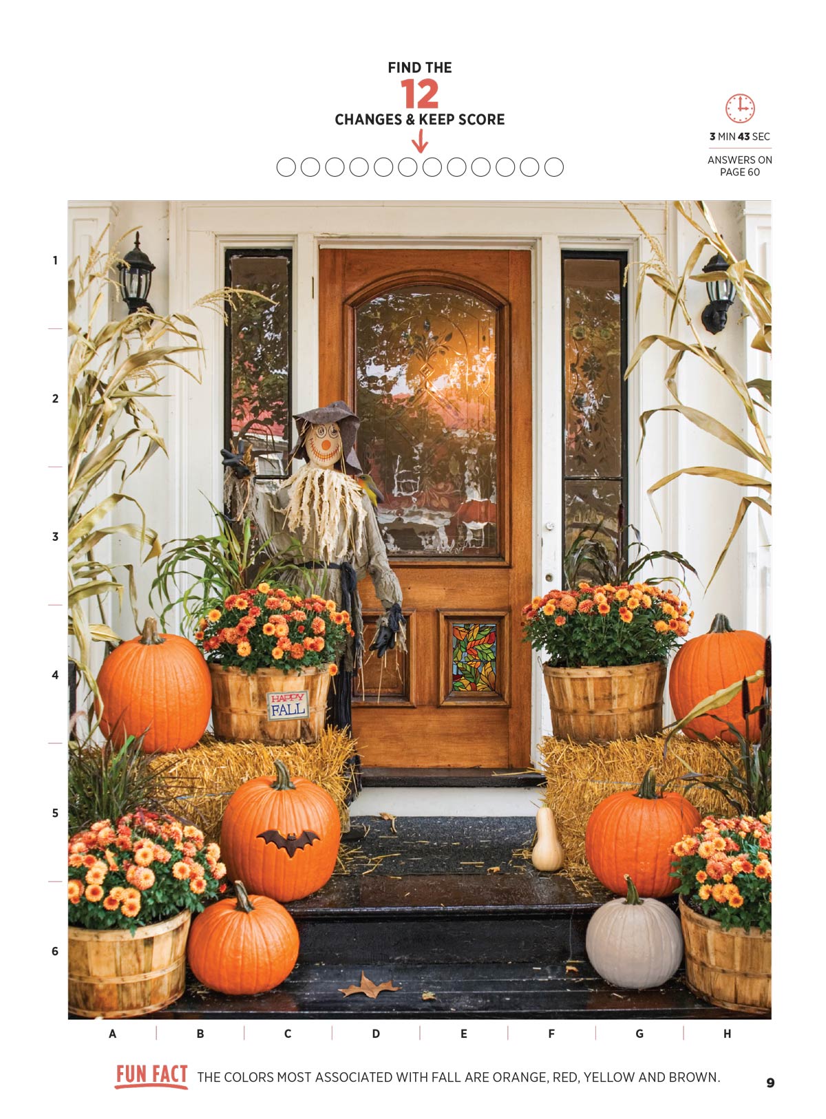 Brain Fun - Picture Puzzles: Spot 266 Differences, 5 Themed Sections, Home & Garden, Fall Fun, Harvest Holidays, Autumn Animals, Sweater Weather, Strengthen Memory, Improve Focus, Relax & More! Magazine Shop US