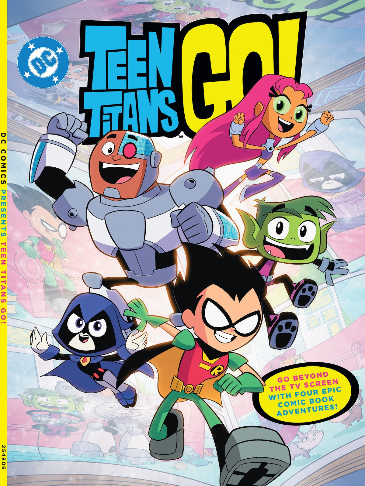 DC Comics Presents - Teen Titans Go: Four Epic Comic Adventures, Featuring Your Favorite Heroes, Robin, Starfire, Raven, Cyborg, Beast Boy, Graphic Novel Series Of Friendship, Heroism & More! Single Copy Magazine Shop US