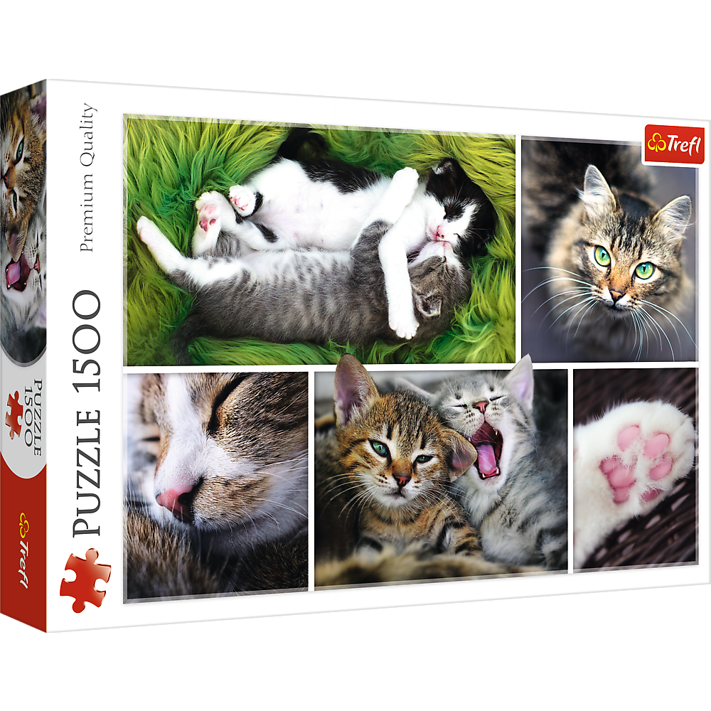 1500 Piece Jigsaw Puzzle, Just Cat Things Collage, Pets, Cats and Kittens, Animal Collage, Adult Puzzles, Trefl 26145 Bridge Toys - Premium Jigsaw Puzzles