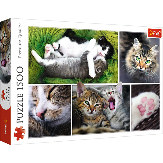 1500 Piece Jigsaw Puzzle, Just Cat Things Collage, Pets, Cats and Kittens, Animal Collage, Adult Puzzles, Trefl 26145 Bridge Toys - Premium Jigsaw Puzzles
