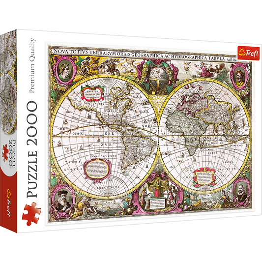 2000 Piece Jigsaw Puzzles, New Land Puzzle, Earth Puzzle, Historical Puzzle, Old World Puzzle, Adult Puzzles, Trefl 27095 Bridge Toys - Premium Jigsaw Puzzles