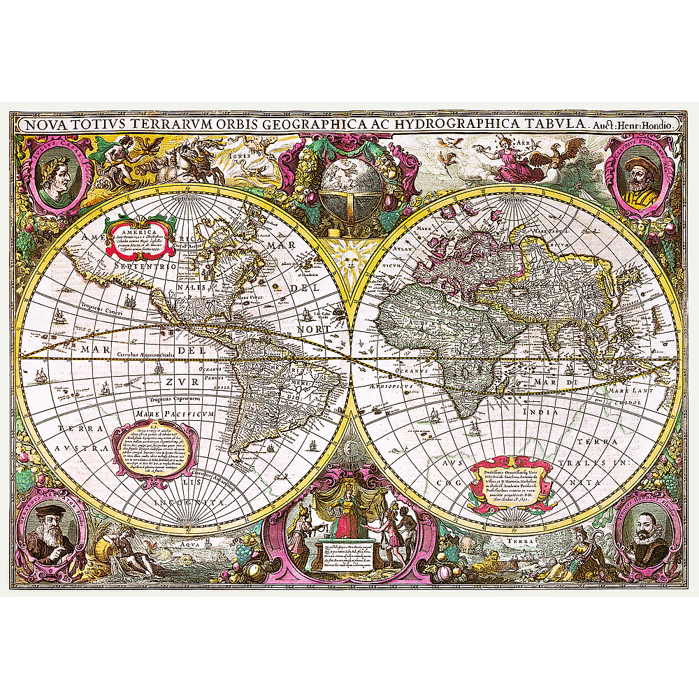 2000 Piece Jigsaw Puzzles, New Land Puzzle, Earth Puzzle, Historical Puzzle, Old World Puzzle, Adult Puzzles, Trefl 27095 Bridge Toys - Premium Jigsaw Puzzles