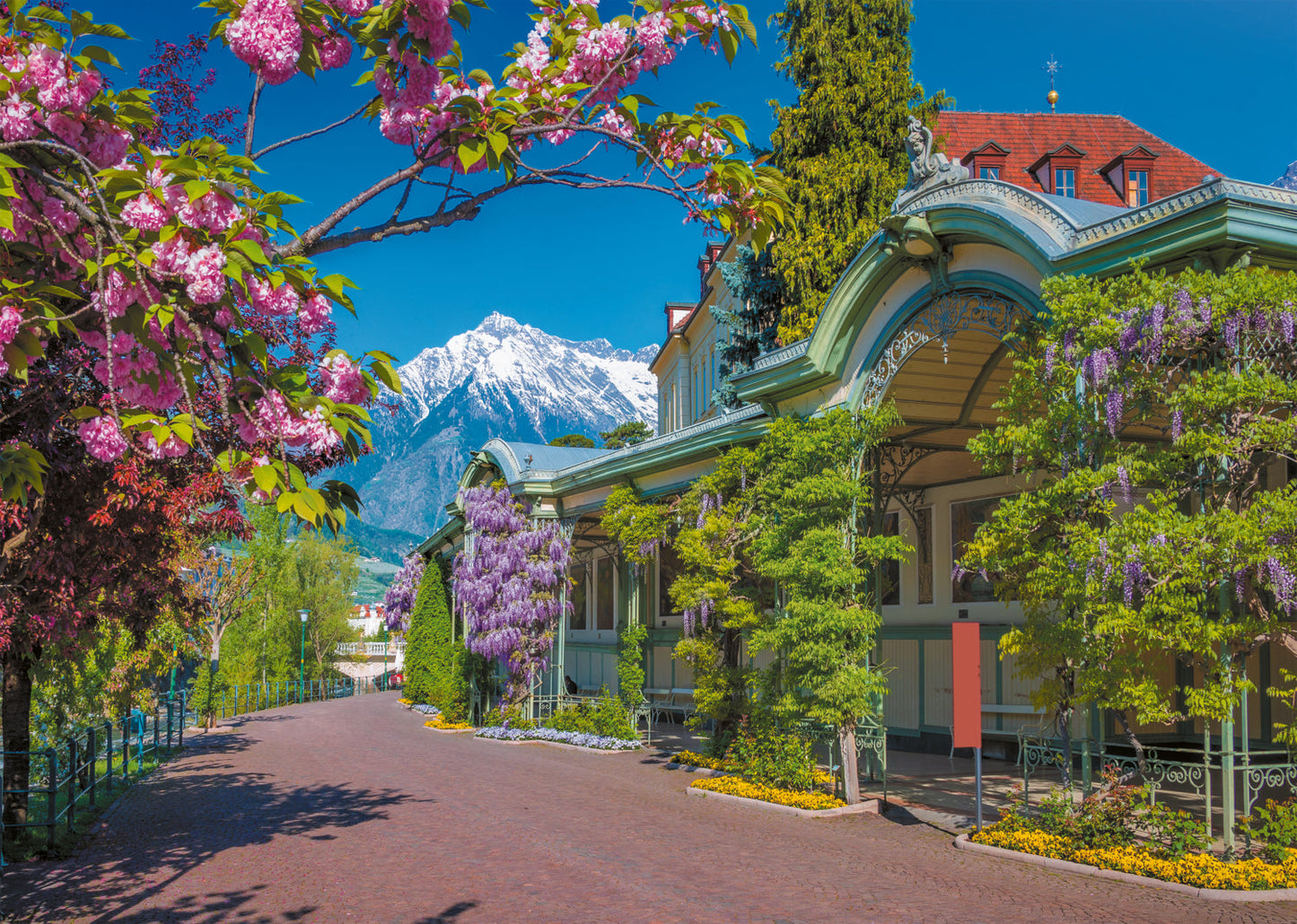 2000 Piece Jigsaw Puzzles, Merano, Italy, Landscape Puzzle of Italy with Mountains, Adult Puzzles, Trefl 27115 Bridge Toys - Premium Jigsaw Puzzles