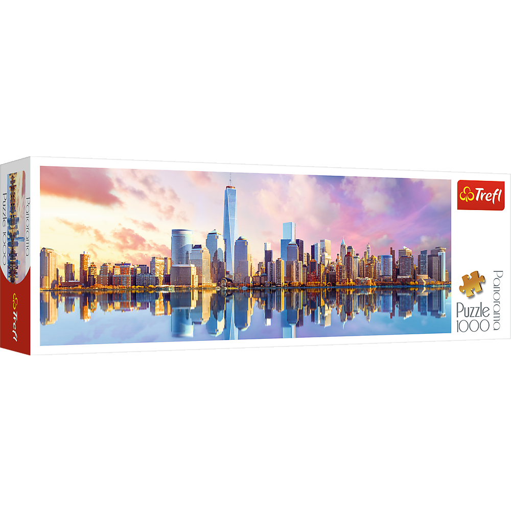 Panorama 1000 Piece Jigsaw Puzzles, Manhattan, New York, USA, Puzzle of New York with City Skyline, Adult Puzzles, Trefl 29033 Bridge Toys - Premium Jigsaw Puzzles