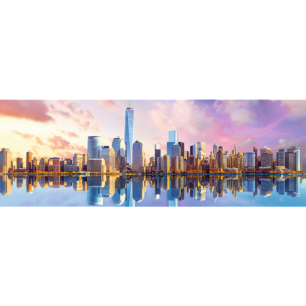 Panorama 1000 Piece Jigsaw Puzzles, Manhattan, New York, USA, Puzzle of New York with City Skyline, Adult Puzzles, Trefl 29033 Bridge Toys - Premium Jigsaw Puzzles