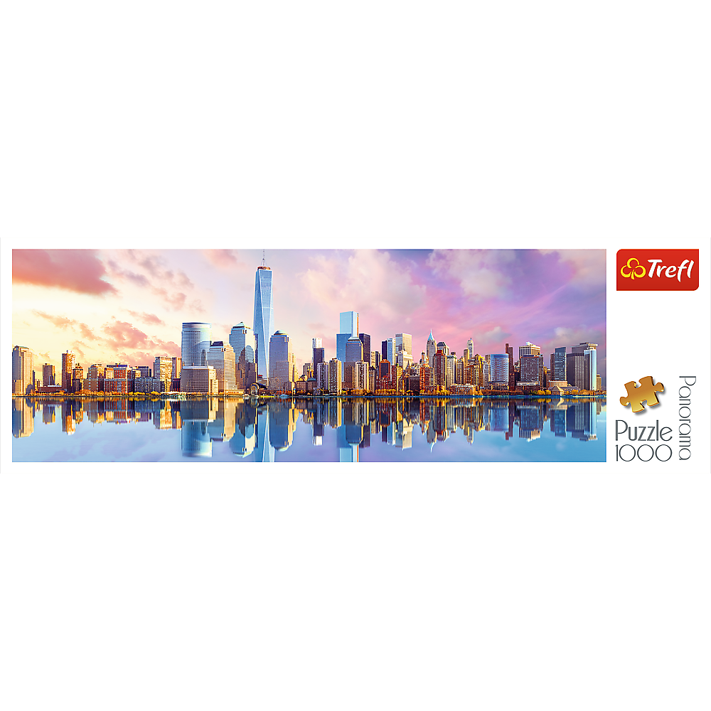 Panorama 1000 Piece Jigsaw Puzzles, Manhattan, New York, USA, Puzzle of New York with City Skyline, Adult Puzzles, Trefl 29033 Bridge Toys - Premium Jigsaw Puzzles