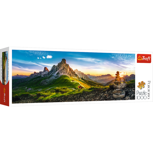 Panorama 1000 Piece Jigsaw Puzzles, Passo Di Giau, Dolomite Mountains, Puzzle of Italy, Adult Puzzles, Trefl 29038 Bridge Toys - Premium Jigsaw Puzzles