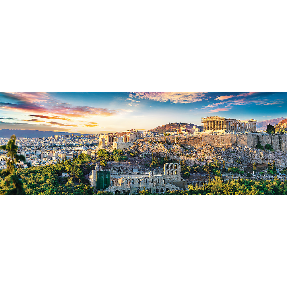 Panorama 500 Piece Jigsaw Puzzles, Acropolis, Athens Greece Puzzle, Parthenon Puzzle, Adult Puzzles, Trefl 29503 Bridge Toys - Premium Jigsaw Puzzles