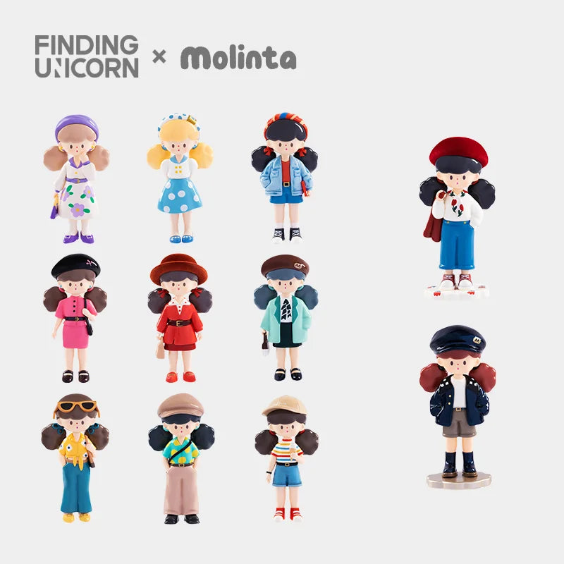 Finding Unicorn Molinta Retro Girls Series Blind Box (1 Blind Box) Super Anime Store