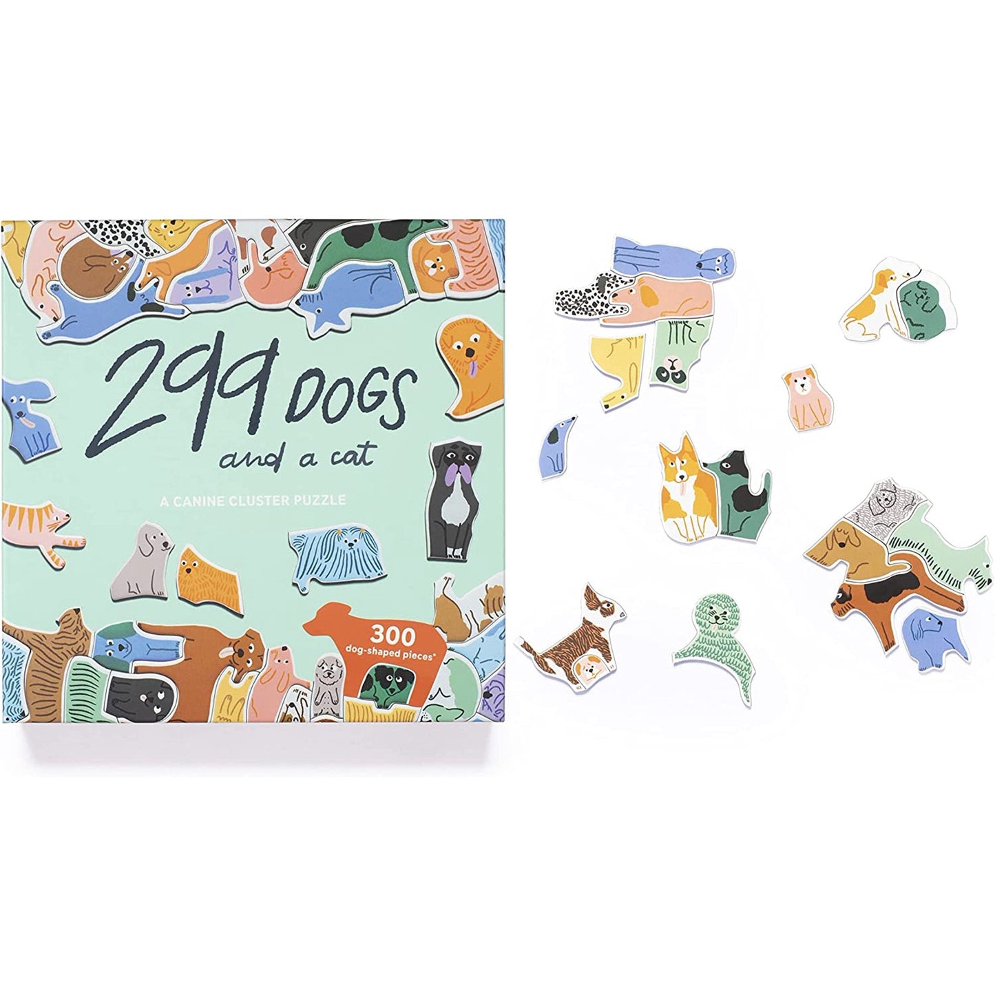299 Dogs & a cat 300 Piece Cluster Puzzle Laurence King