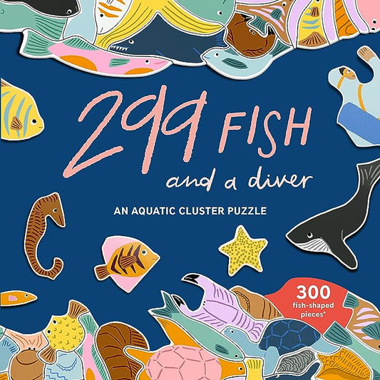 299 Fish & a diver 300 Piece Cluster Puzzle Laurence King Puzzle Merchant