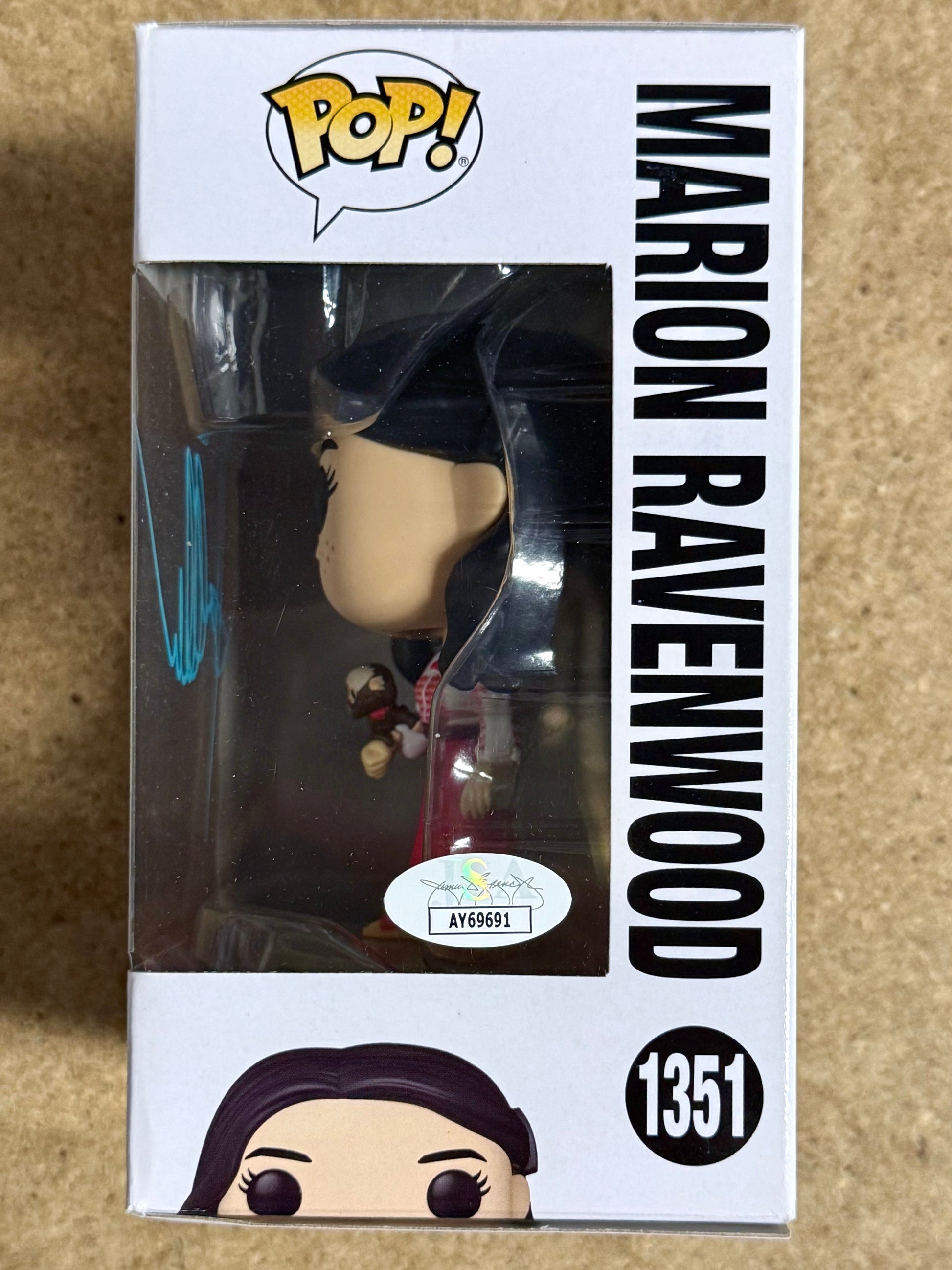 Karen Allen Signed Marion Ravenwood Indiana Jones Funko Pop! #1351 With JSA COA Mustang Comics