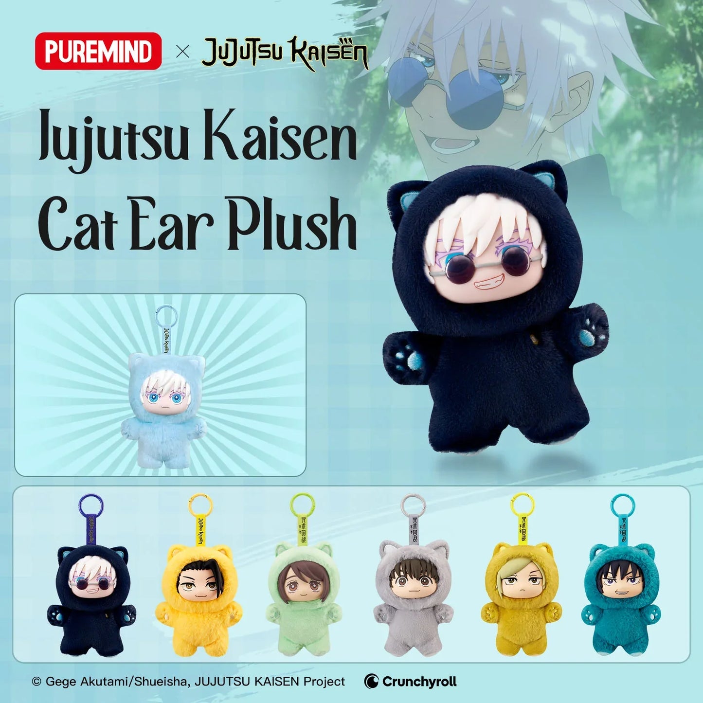 Puremind x Jujutsu Kaisen Cat Ear Plush Series Vinyl Blind Box - Official JJK Collectible Super Anime Store
