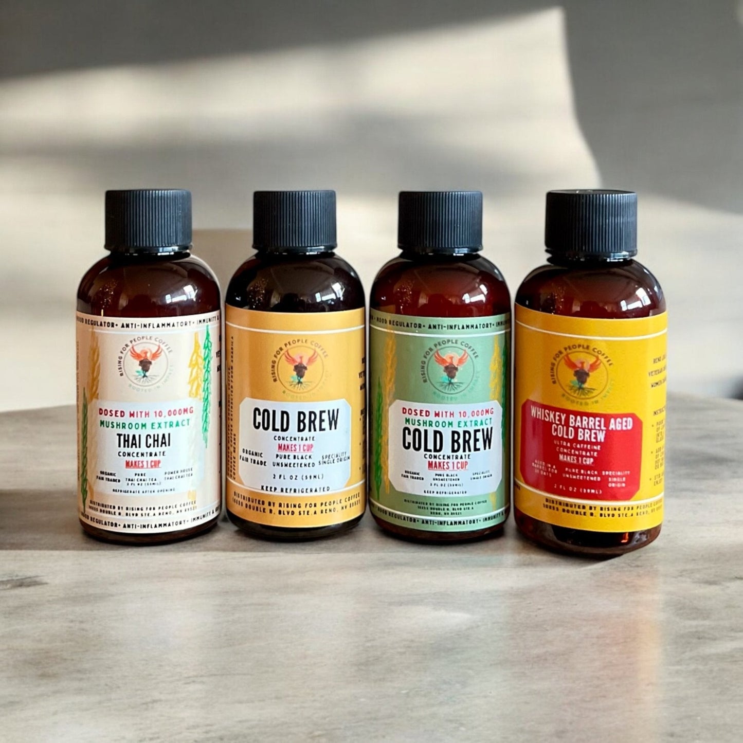 2oz Travel Cold Brew & Thai Chai Concentrate Set of 4