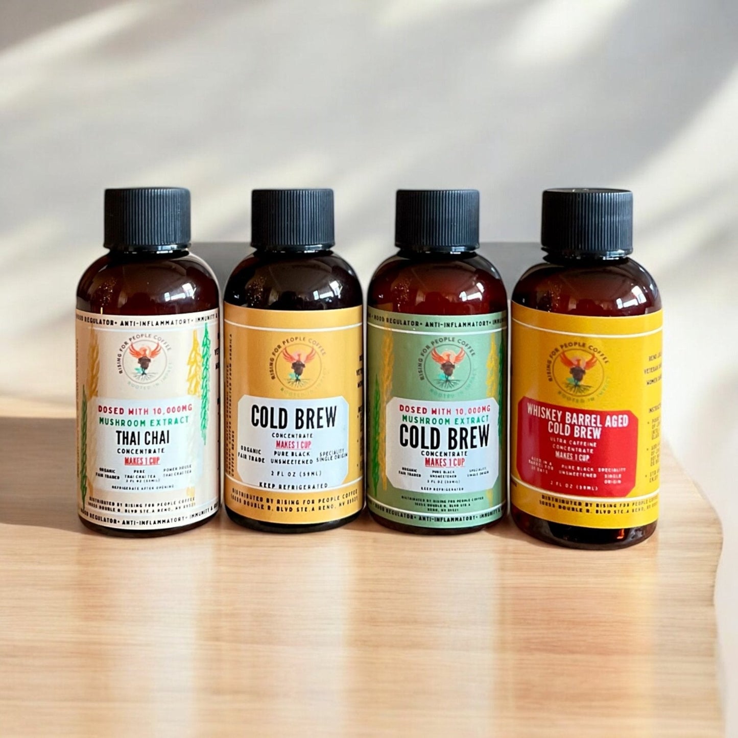 2oz Travel Cold Brew & Thai Chai Concentrate Set of 4