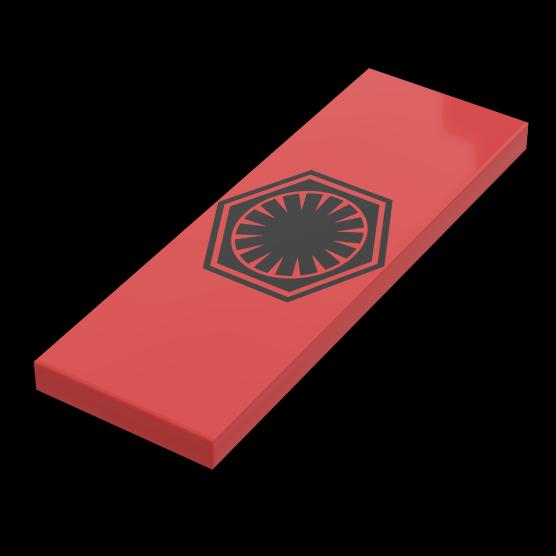 SW FO Faction Banner / Flag - B3 Customs® Printed 2x6 Tile made using LEGO part B3 Customs