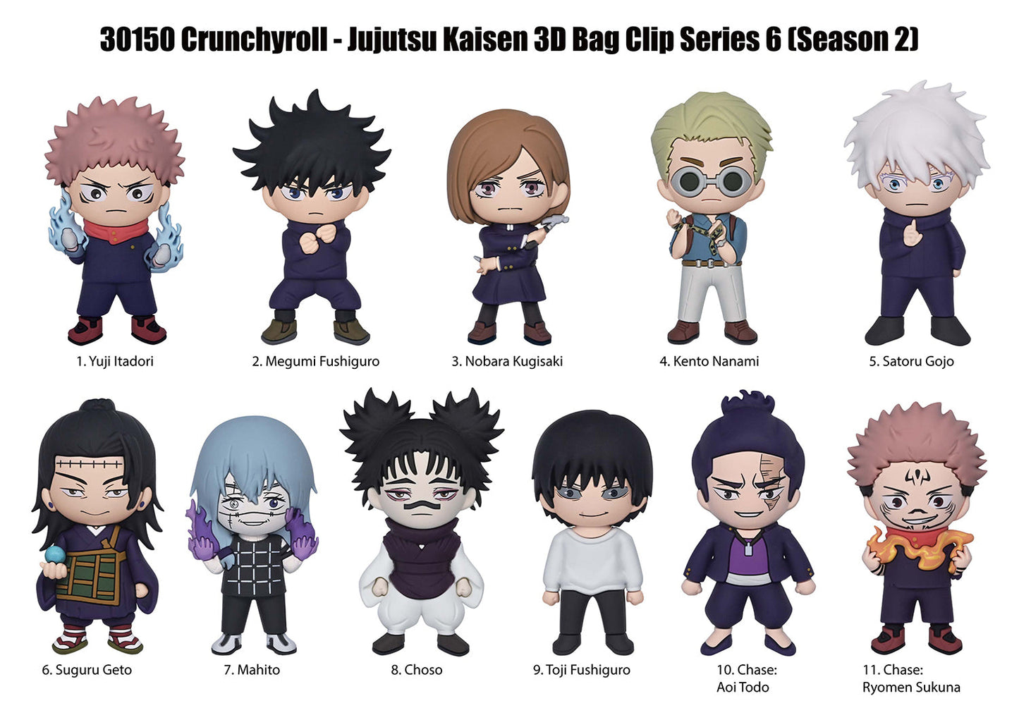 Jujutsu Kaisen 3D Foam Bag Clip Series 6 - Blind Bag Collectible Super Anime Store