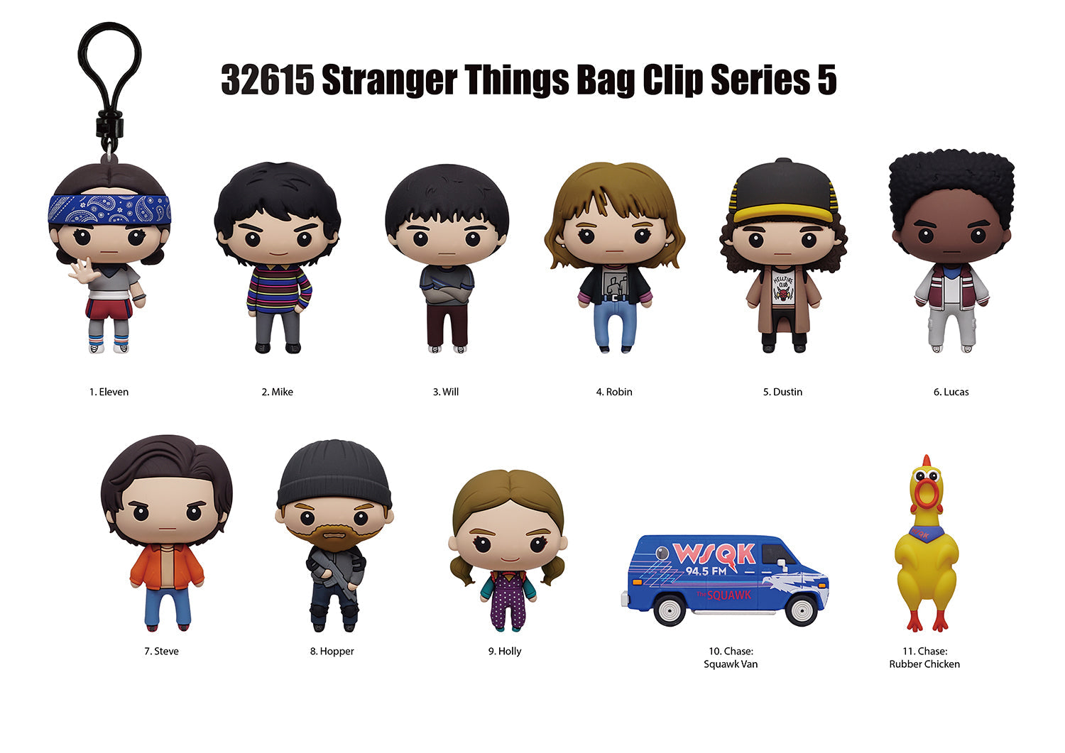 Stranger Things 3D Foam Bag Clip, Series 5 Super Anime Store