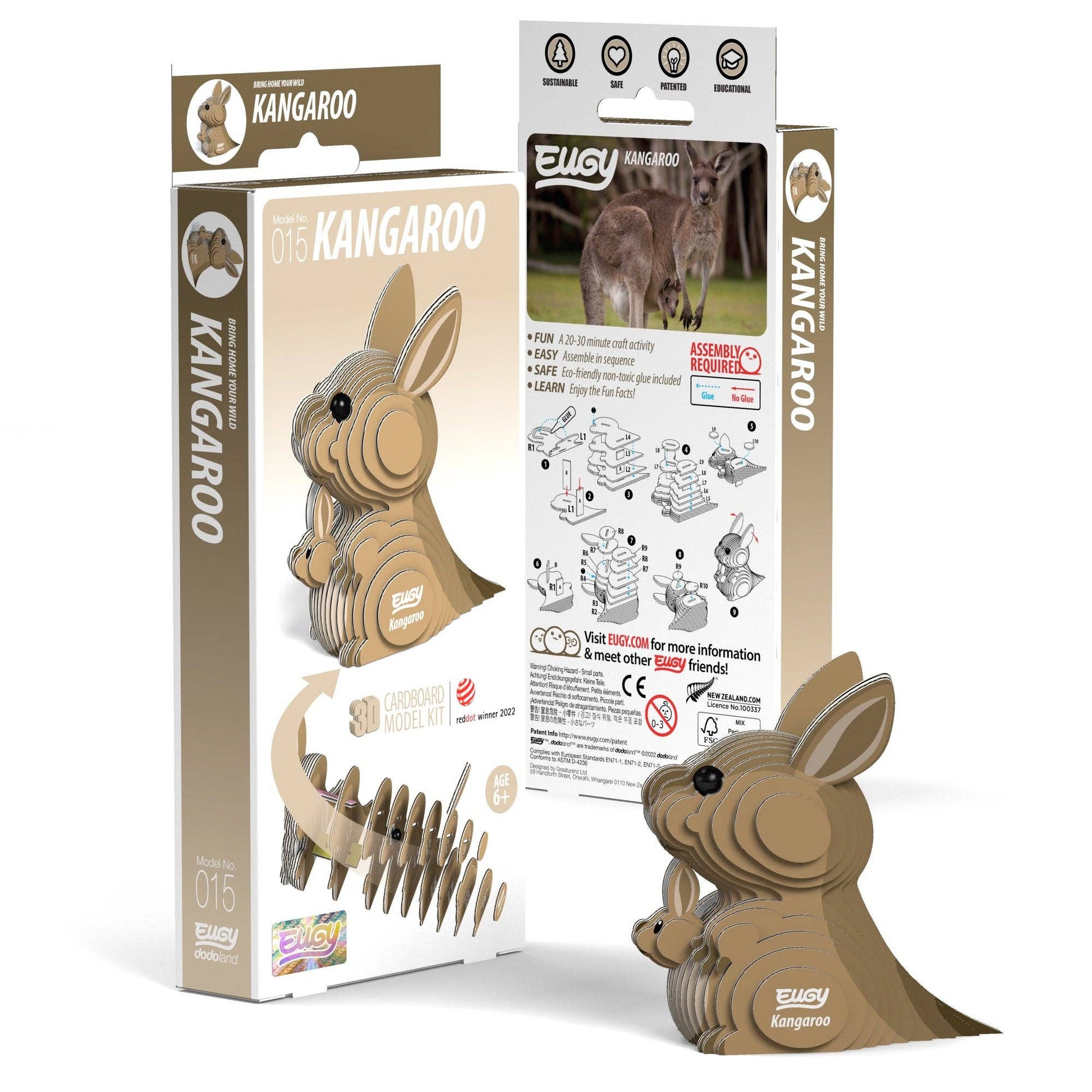 EUGY Kangaroo 3D Puzzle Olita Gifts & Goods