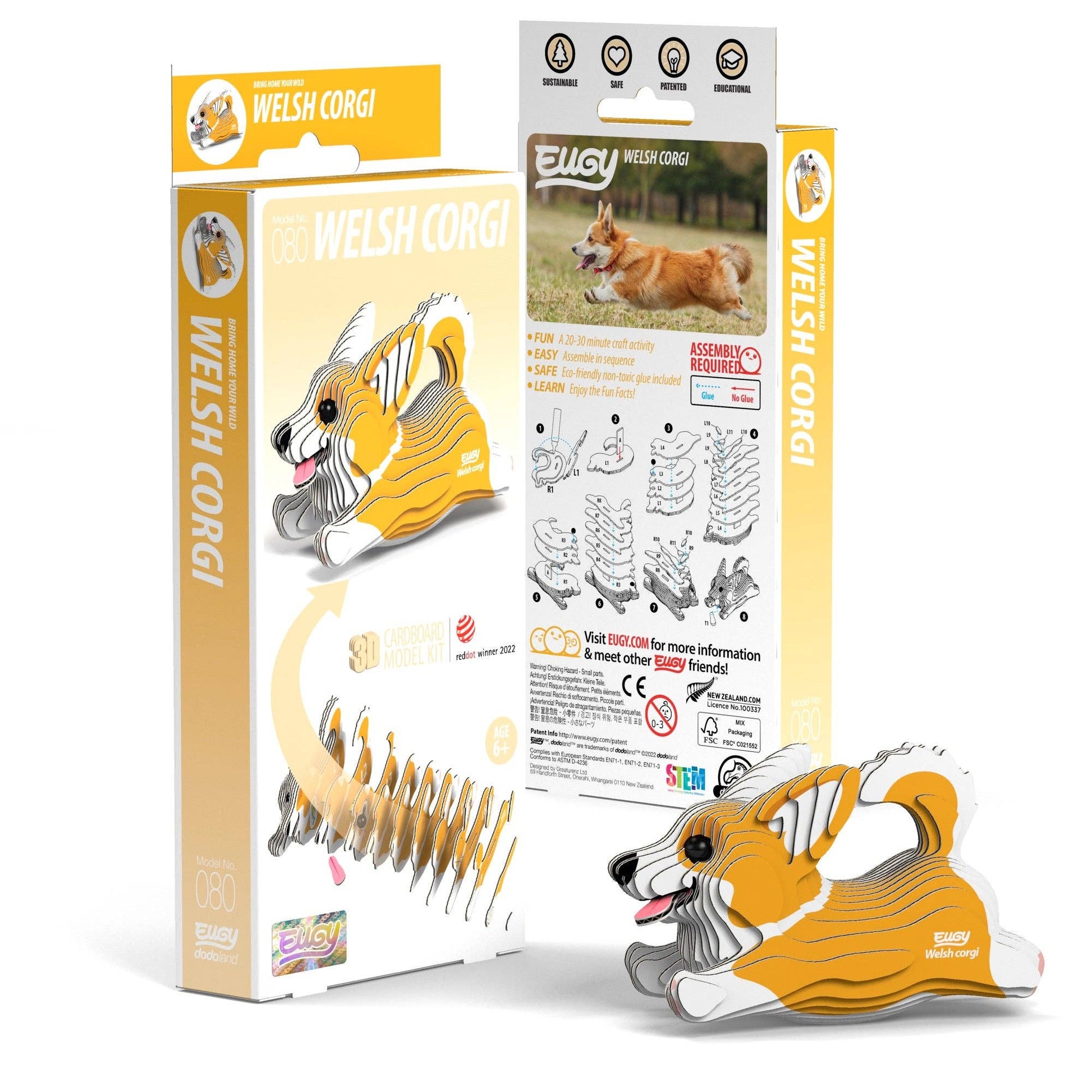 EUGY Welsh Corgi 3D Puzzle Olita Gifts & Goods