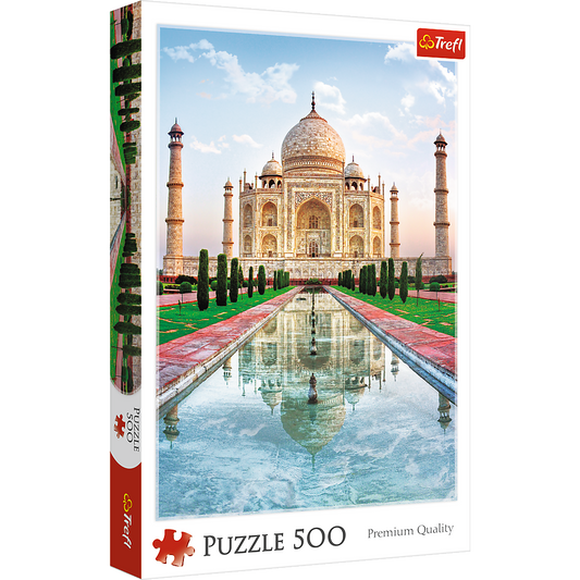 500 Piece Jigsaw Puzzle, Taj Mahal, Agra India Puzzles, Mausoleum Puzzles, Adult Puzzles, Trefl 37164 Bridge Toys - Premium Jigsaw Puzzles