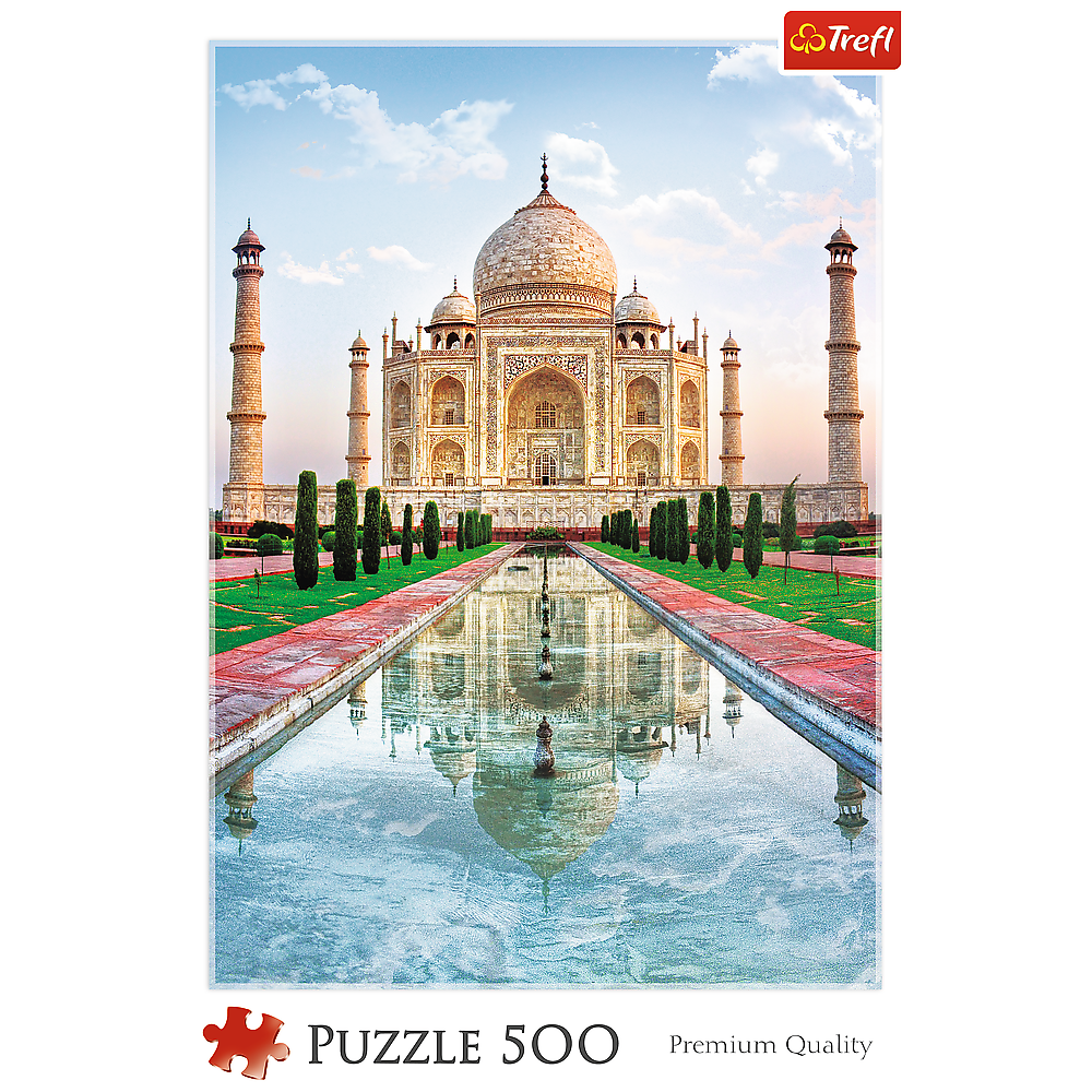 500 Piece Jigsaw Puzzle, Taj Mahal, Agra India Puzzles, Mausoleum Puzzles, Adult Puzzles, Trefl 37164 Bridge Toys - Premium Jigsaw Puzzles