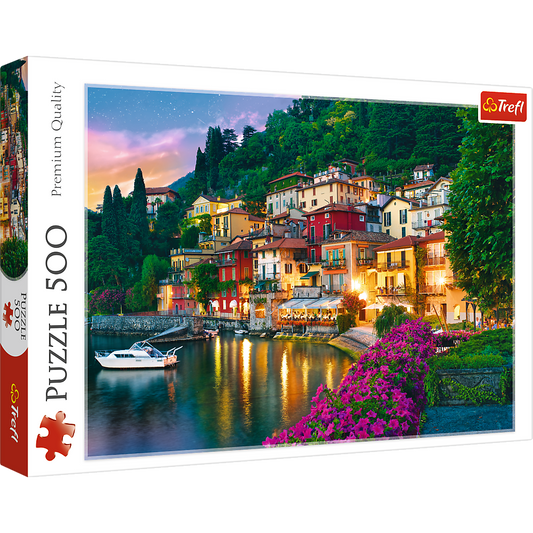 500 Piece Jigsaw Puzzles, Lake Como, Puzzle of Italy, Romantic Village Puzzle, Oceanside Puzzle, Adult Puzzles, Trefl 37290 Bridge Toys - Premium Jigsaw Puzzles