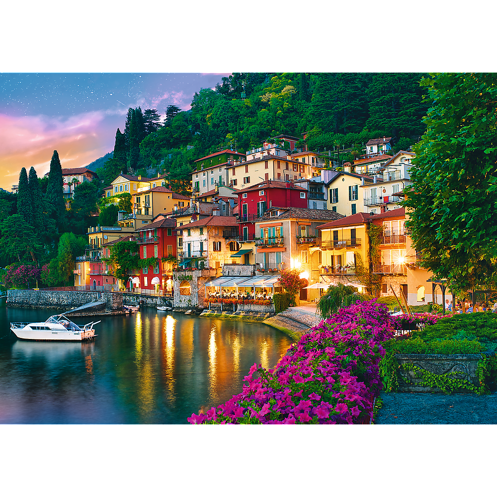 500 Piece Jigsaw Puzzles, Lake Como, Puzzle of Italy, Romantic Village Puzzle, Oceanside Puzzle, Adult Puzzles, Trefl 37290 Bridge Toys - Premium Jigsaw Puzzles