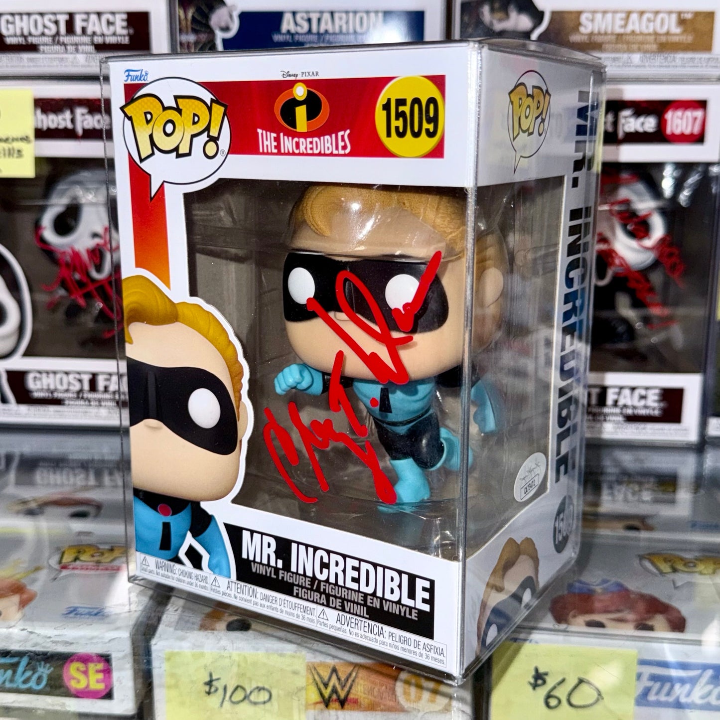 Craig T. Nelson Signed Disney Mr. Incredible Funko Pop! #1509 With JSA COA Mustang Comics