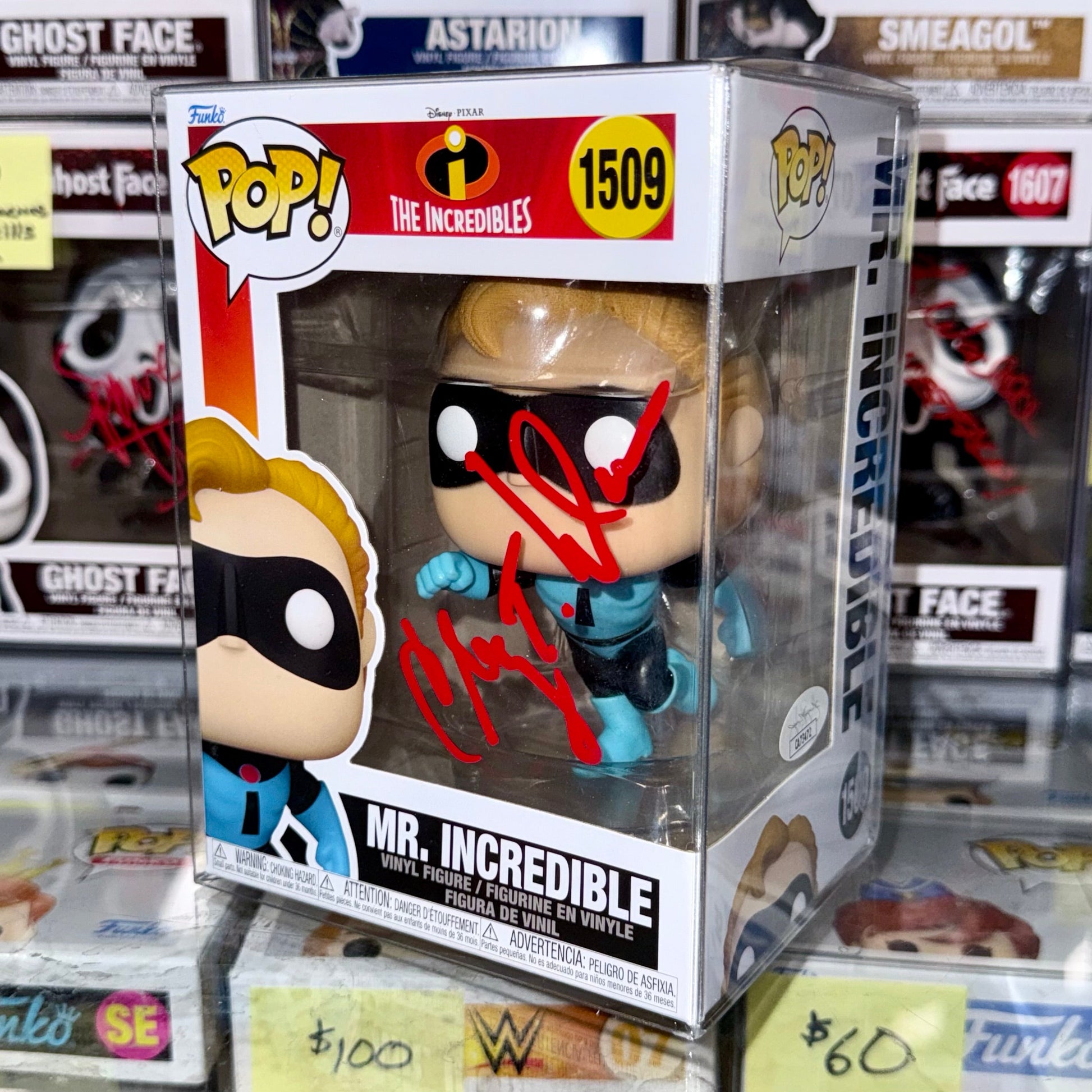 Craig T. Nelson Signed Disney Mr. Incredible Funko Pop! #1509 With JSA COA Mustang Comics