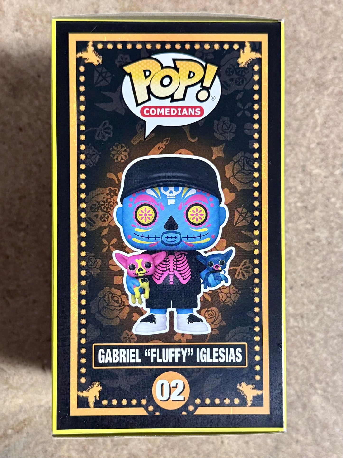 Gabriel “FLUFFY” Iglesias Signed BL Dia De Los Muertos Funko Pop! With JSA COA Mustang Comics