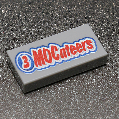 3 MOCateers - Custom Printed 1x2 Tile made using LEGO part B3 Customs