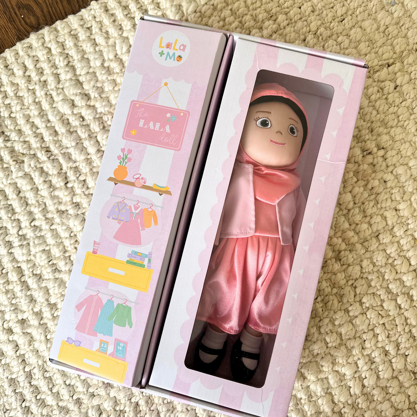 The Lala Doll + 4 Outfits + Prayer Rug | My First Hijabi, Muslim Doll Lala + Mo