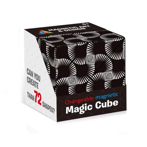 3D Changeable Magnetic Magic Puzzle Cube Black White Space DailySale