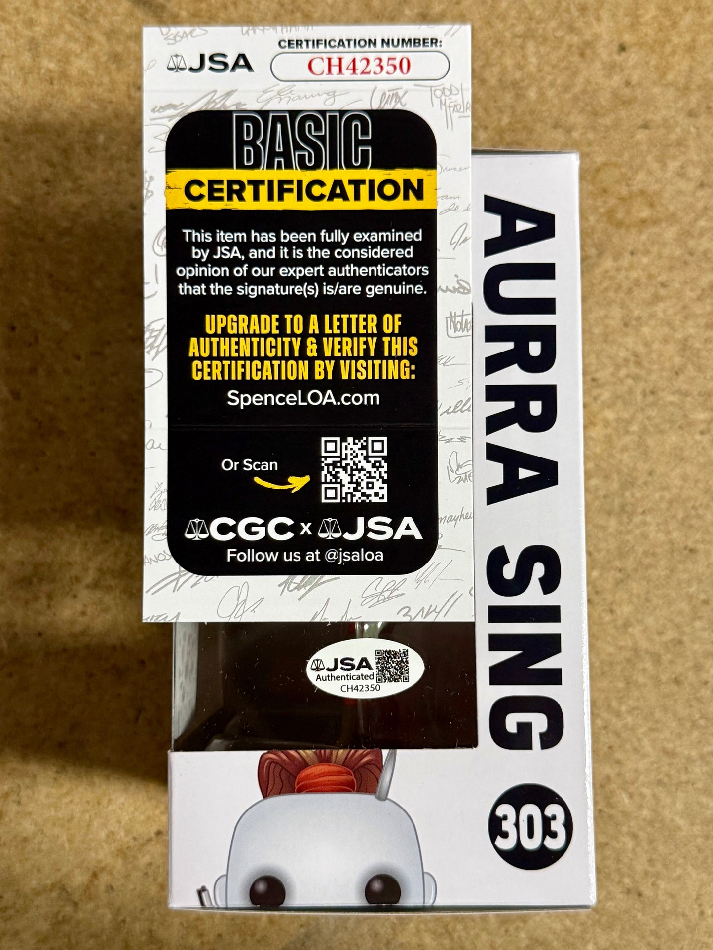 Jaime King Signed Star Wars Aurra Sing Funko Pop! #303 Exclusive With JSA COA Mustang Comics