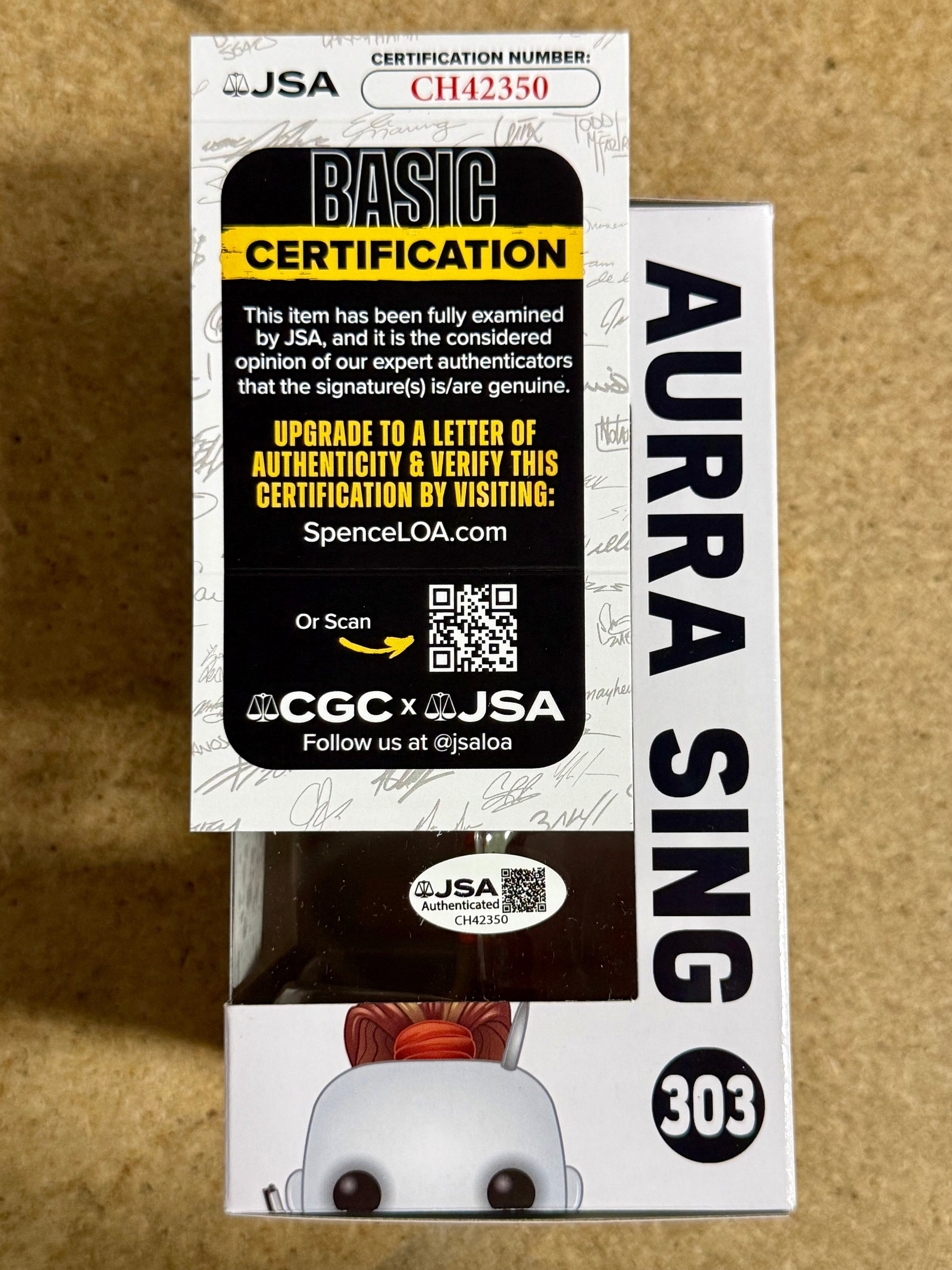 Jaime King Signed Star Wars Aurra Sing Funko Pop! #303 Exclusive With JSA COA Mustang Comics