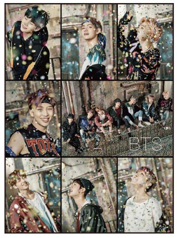 BTS Wallscroll - K-Pop Group Wall Art Poster 42x31 Super Anime Store