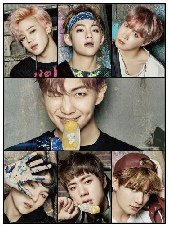 BTS Wallscroll - Bangtan Boys K-Pop Wall Art Poster 42x31 Super Anime Store