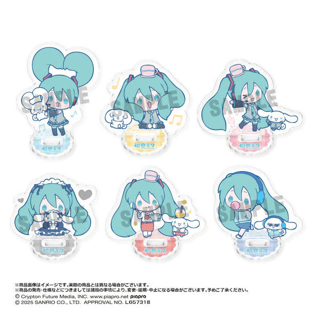 HATSUNE MIKU X CINNAMOROLL - MINI ACRYLIC STANDS TRADING BLIND BOX Anime Pop