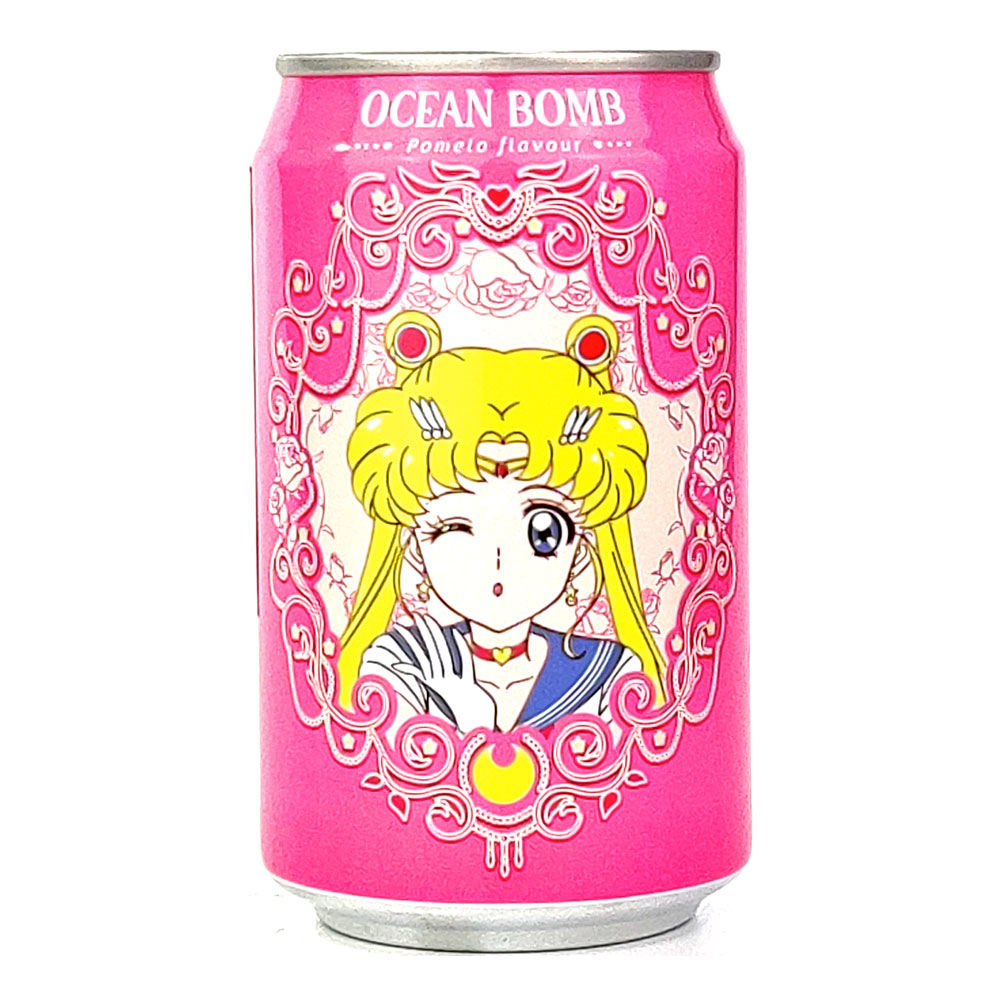 Ocean Bomb Pomelo Flavor Sparkling Water Sailor Moon (1 Can) Super Anime Store