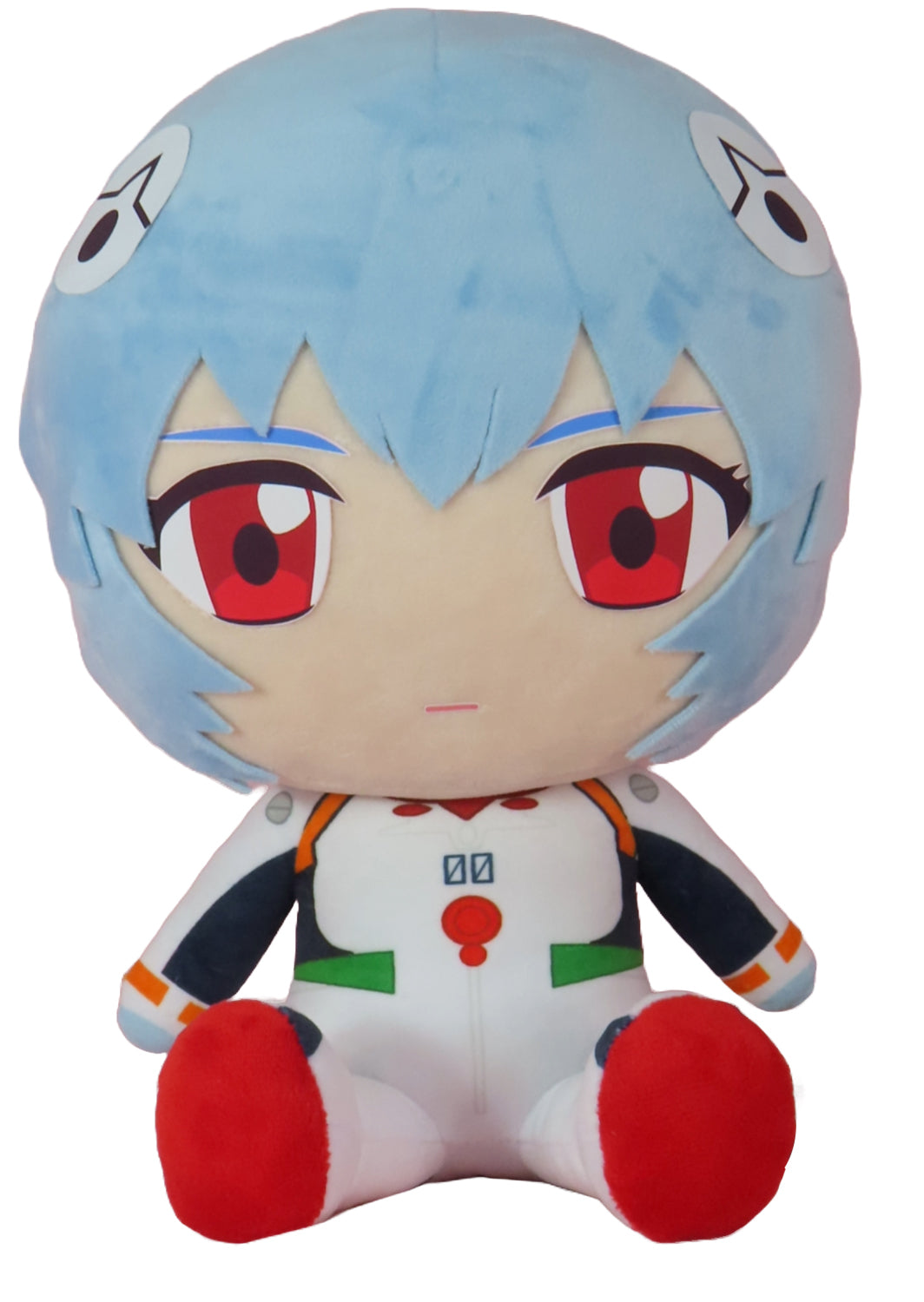 Evangelion Rei Ayanami Plug Suit Sitting Plush - Official Neon Genesis EVA Collectible Super Anime Store