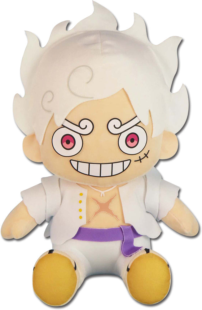 ONE PIECE - LUFFY GEAR 5 GRIN SITTING POSE PLUSH 1 Super Anime Store