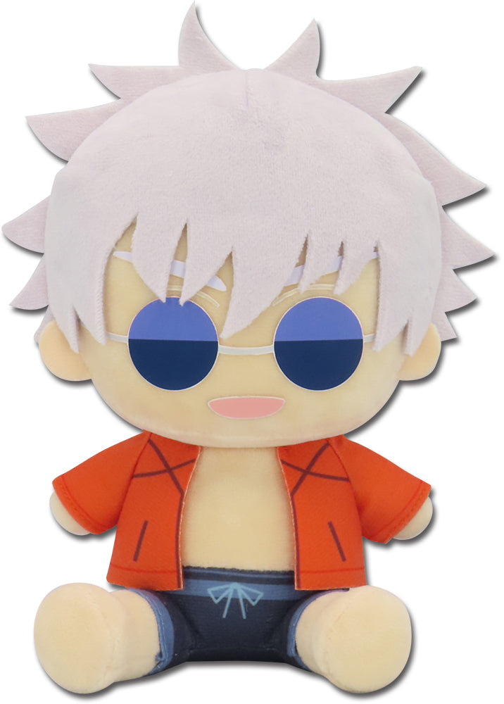 Jujutsu Kaisen Satoru Gojo Casual Outfit Sitting Plush – Official Anime Collectible Super Anime Store