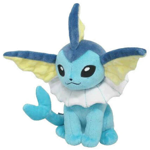 Pokémon All Star Collection Vaporeon Plush 7.5" | Official San-Ei Stuffed Toy Super Anime Store