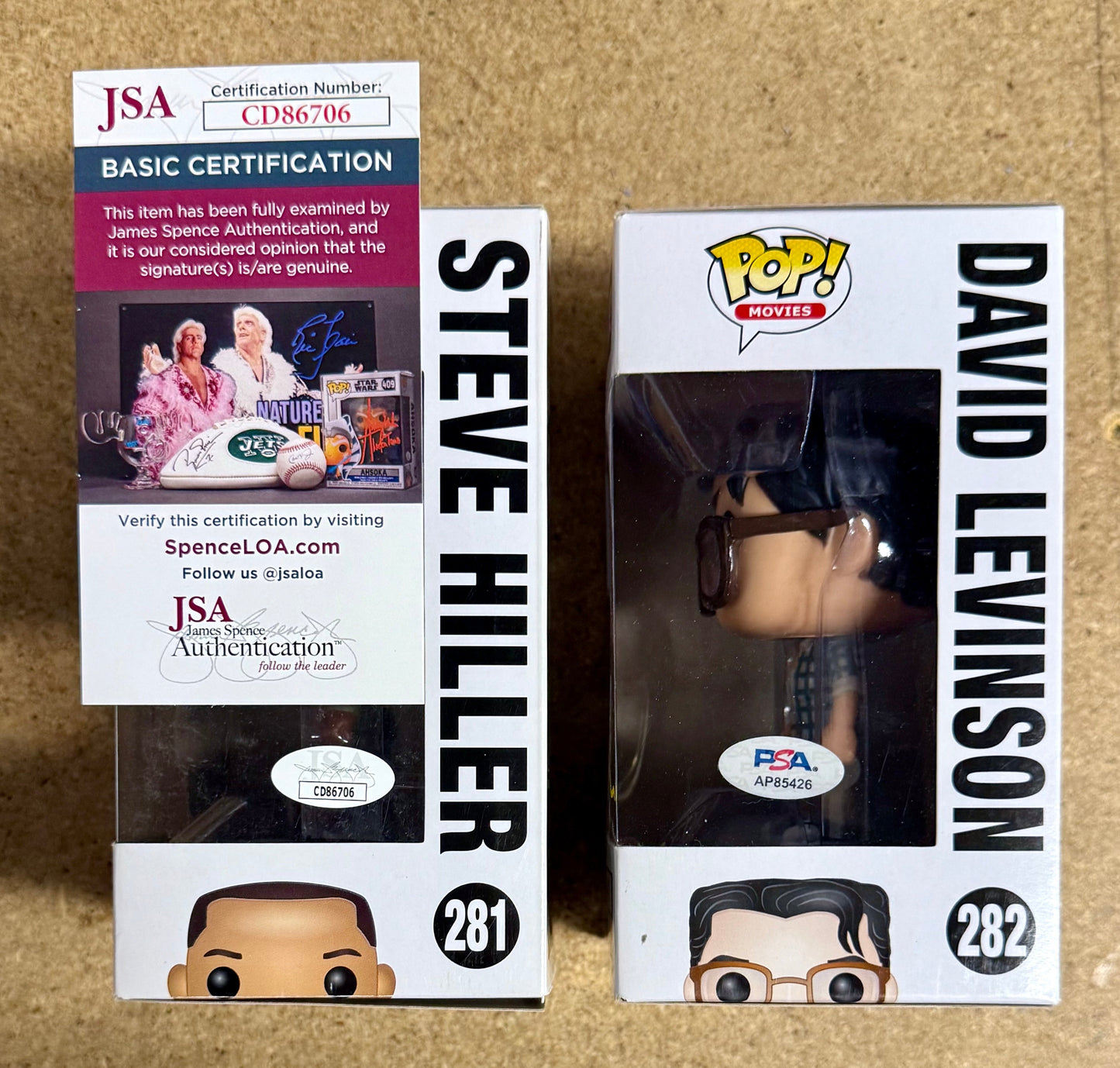 Will Smith (Steve Hiller) & Jeff Goldblum (David Levinson) Signed Independence Day Funko Pop! JSA & PSA COA Set of 2 Mustang Comics