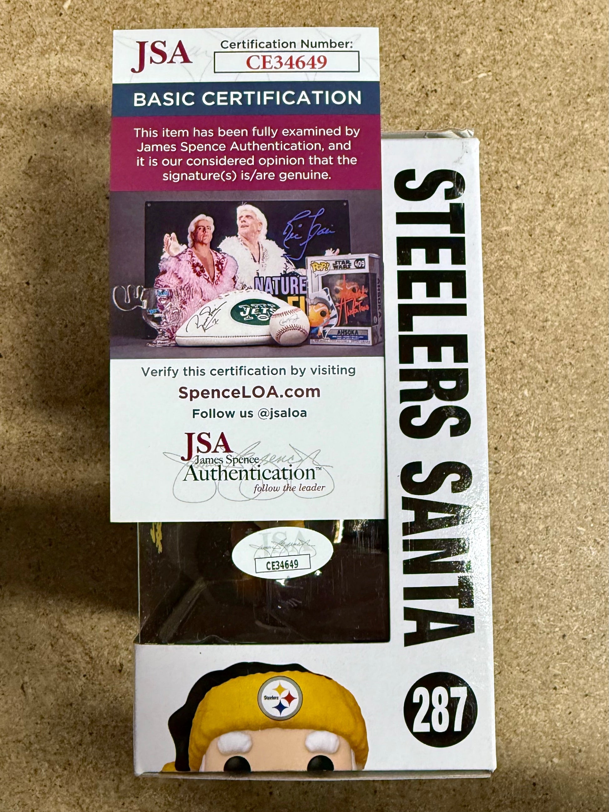 Mason Rudolph Signed NFL Pittsburgh Steelers Santa Funko Pop! #287 With JSA COA Mustang Comics
